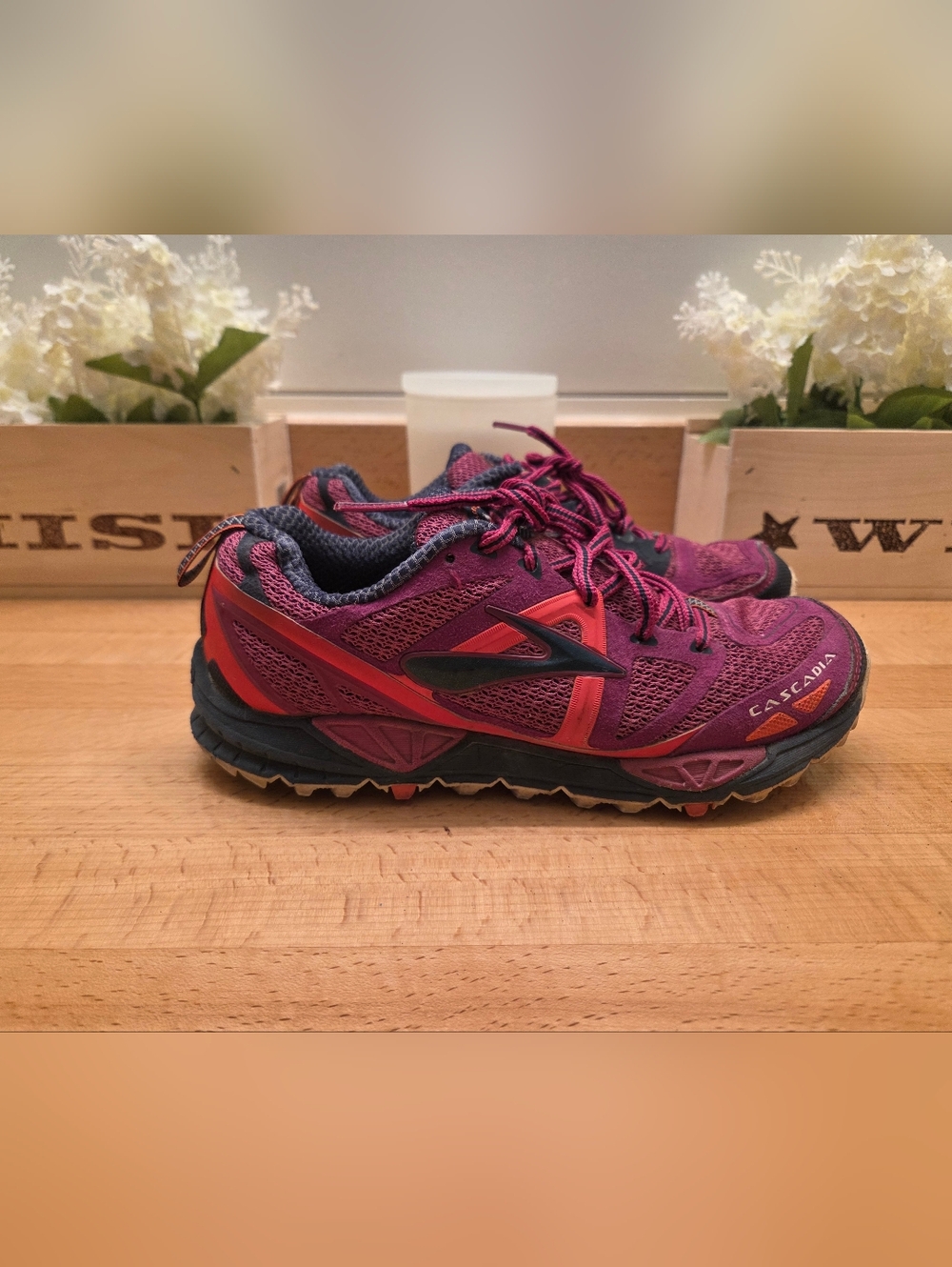 Brooks Cascadia 9 Women's Trail Running Shoes Pink/Purple Size 7
